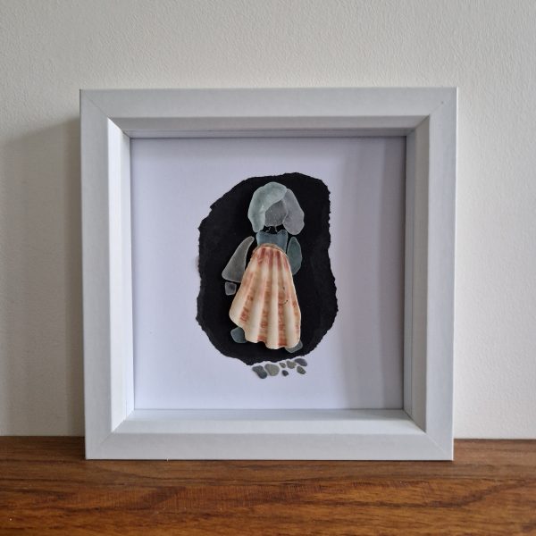 seaglass art image of woman