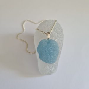 unusual ;pale blue sea glass
