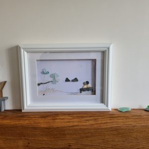 Holywell bay sea glass art