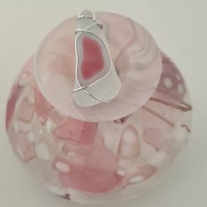 very rare pink sea glass