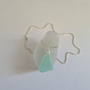 teal sea glass