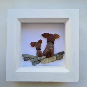 Sea glass dogs