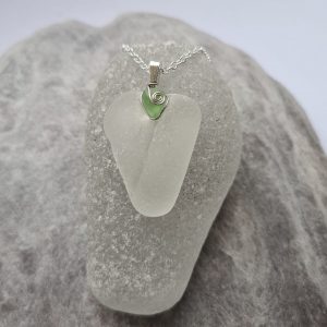 Sea glass necklace, cornish